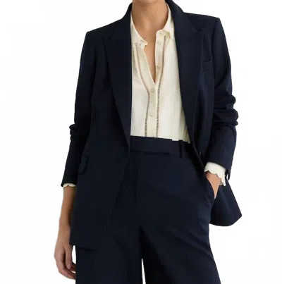 Reiss Gabi Tailored Single Breasted Blazer In Navy In Blue