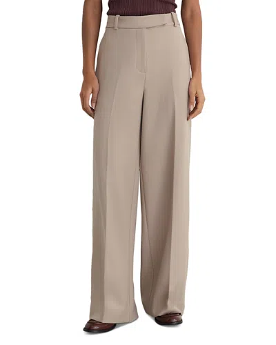 Reiss Gabi Wide Leg Pants In Neutral