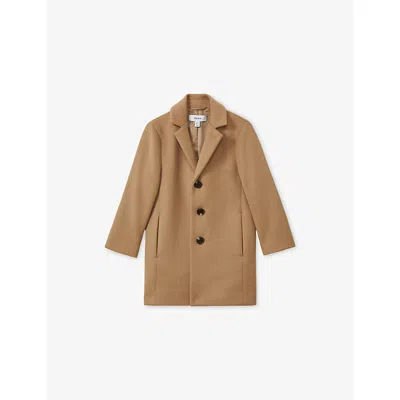 REISS GABLE NOTCHED-COLLAR WOOL BLEND COAT 9-13