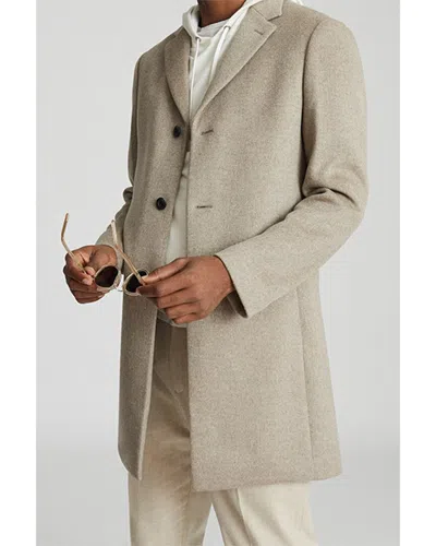 Reiss Gable Wool-blend Coat In Gray