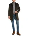 Reiss Chocolate Brown Gable Wool Blend Single Breasted Epsom Overcoat In Brown