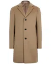 Reiss Camel Wool Blend Single Breasted Epsom Overcoat In Brown