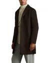 Reiss Gable Wool Overcoat In Brown