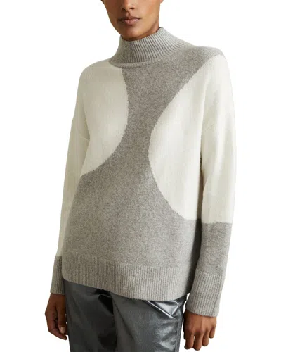 Reiss Georgia Funnel Neck Wool-blend Sweater In Multi