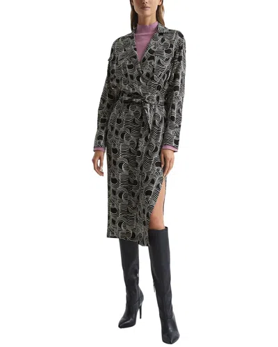 Reiss Georgina Mono Swirl Print Top