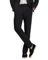 Reiss Navy Slim Fit Jersey Drawstring Suit Trousers In Black