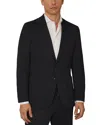 Reiss Gerrard Regular Fit Textured Jersey Knit Blazer In Black