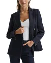 Reiss Navy Double Breasted Twill Blazer