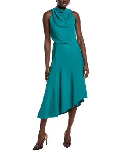 REISS REISS GIANA HIGH NECK DRAPED MIDI DRESS