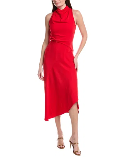 Reiss Giana Occasion Midi Dress In Red