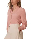 Reiss Gianna Silk Shirt In Pink
