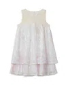 REISS GIRLS' DAISY LAYERED SEQUINED LINEN DRESS - BIG KID