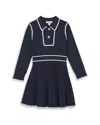Reiss Girls' Freya Piped Knitted Dress - Little Kid, Big Kid In Blue