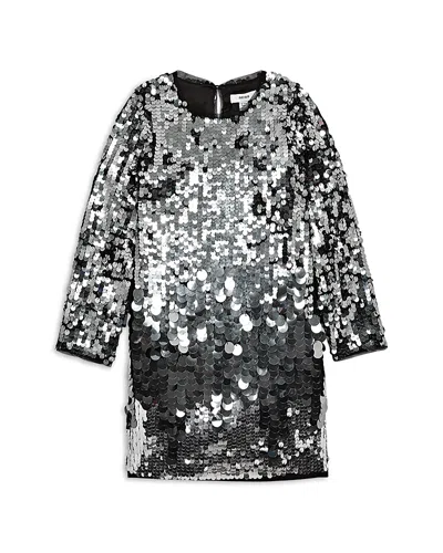 Reiss Girls' Hattie Long Sleeve Sequin Dress - Big Kid In Black