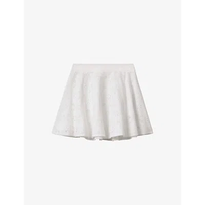 Reiss Nella - Ivory Teen Cotton Broderie Lace Skirt, Uk 13-14 Yrs