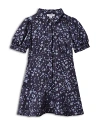 Reiss Navy Print Joanne Junior Printed Puff Sleeve Dress