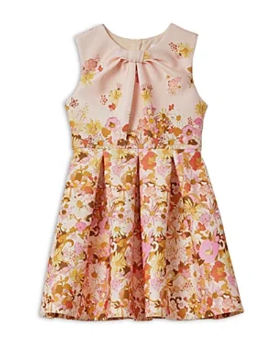 Reiss Little Girl's & Girl's Floral Knotted Sleeveless Dress In Pink Multi