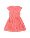 Shop Reiss Girls' Lily Eyelet Embroidered Dress - Little Kid In Pink