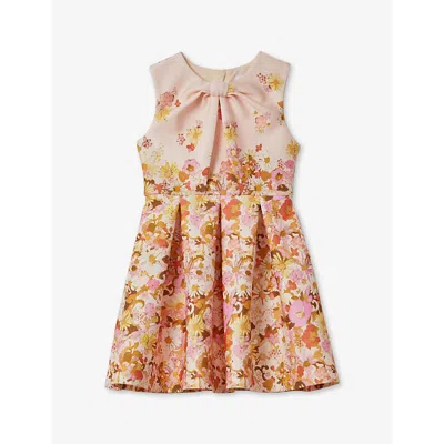 Reiss Girls Multi Kids Josephine Floral-print Scuba Dress 4-13 Years