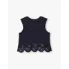 REISS BRODERIE-TRIM SLEEVELESS COTTON TOP 4-13 Y