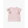 Reiss Jasmine - Pink Jasmine Teen Cotton Broderie Top In Pink