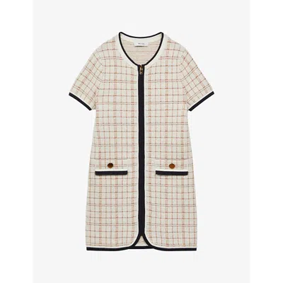 Reiss Pink Mila Senior Twill Short Sleeve Dress