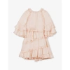 Reiss Girls Pink Kids Polly Frilled Satin Dress 4-13 Years In Pink