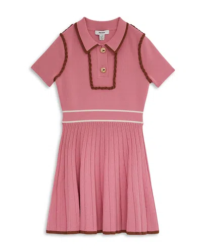 Reiss Girls' Piped Knit Dress - Little Kid In Pink
