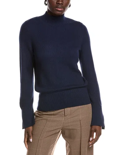 Reiss Glory Chunky Roll Neck Wool & Cashmere-blend Sweater In Blue