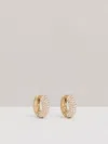 Reiss Gold Tone Amelia Pavé Huggie Earrings In Gold