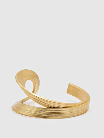 Reiss Gold Tone Blair Brushed Twist Cuff