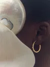 Reiss Gold Tone Crystal Hoop Earrings In Gold