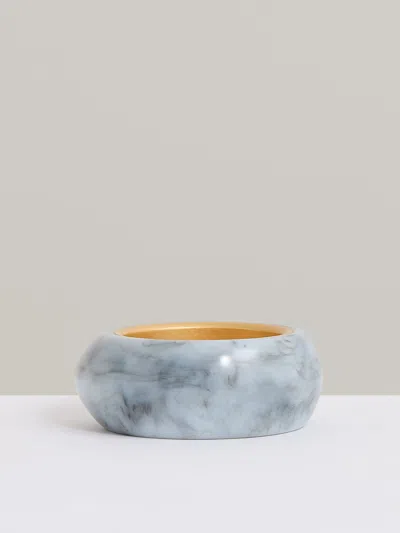 Reiss Gold Tone Curve Marble Bangle