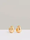Reiss Gold Tone Curve Scoop Earrings In Gold