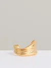 Reiss Gold Tone Fluid Sculpted Cuff In Gold