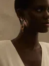 Reiss Gold Tone Gabriella Geometric Link Drop Earrings In Gold