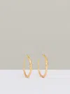 Reiss Gold Tone Molten Hoop Earrings In Gold