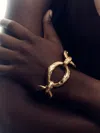 Reiss Gold Tone Molten Link Bracelet In Gold