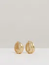 Reiss Gold Tone Sophie Sculptural Hoop Earrings In Gold
