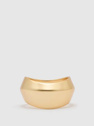 Reiss Gold Tone Talia Twist Bangle Bracelet In Neutral