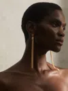 Reiss Gold Tone Tessa Tassel Drop Earrings In Gold