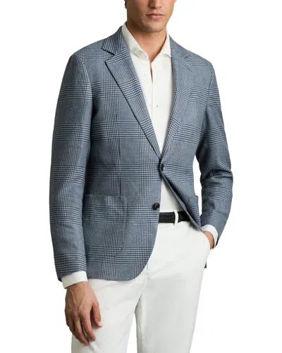 Reiss Gould Notch Prince Wool-blend Blazer In Blue
