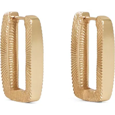 Reiss Grace Graphic Hoop Earrings In Gold Tone