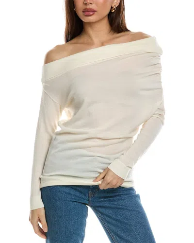 Reiss Gracey-drape Knit Top 55309202 In Beige