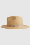 Reiss Natural Raffia Short Brim Sun Hat In Natural