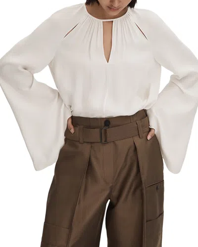 REISS GRACIE CUT OUT DETAIL BLOUSE