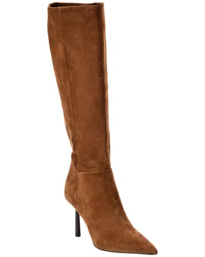 Reiss Gracyn Leather Knee Boot In Black