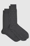 Reiss Charcoal Graham Pack Socks