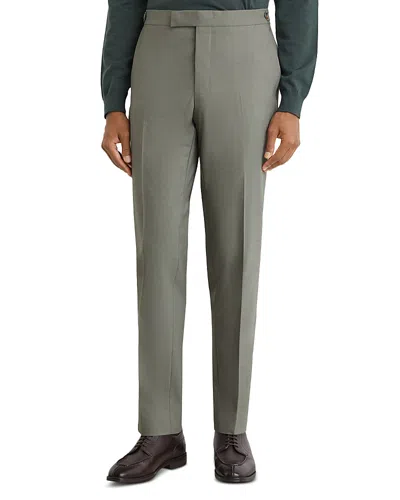 Reiss Grain Tab Waist Tapered Suit Pants In Gray
