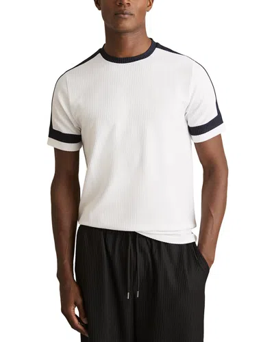 Reiss Grand Oversized Texture T-shirt In White